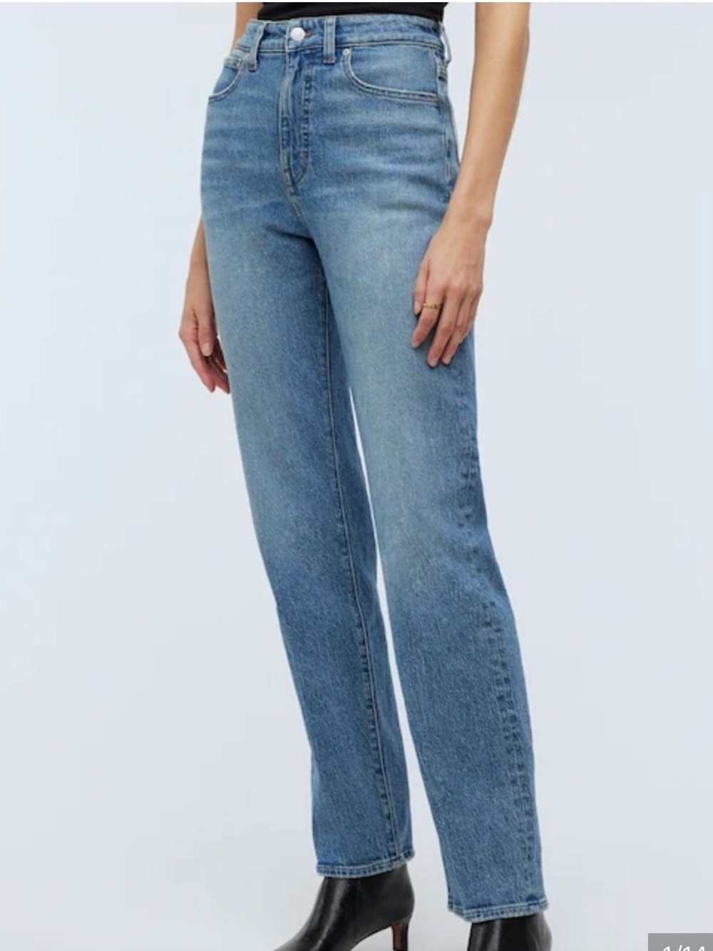 Madewell 90s Straight Jeans High Rise Stretch Denim Size 27